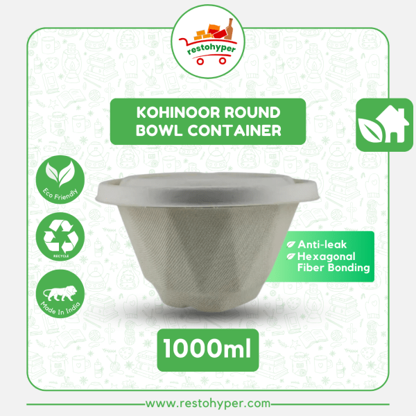 Bagasse Kohinoor Bowl - 1000ML