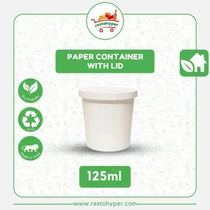 paper container with lid 125ml