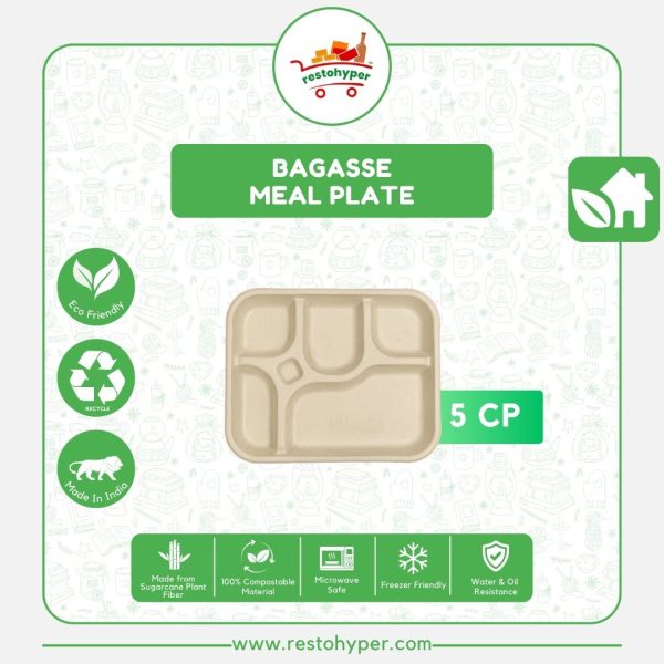 Bagasse 5CP Plates