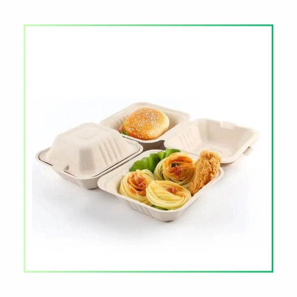 bagasse clamshell box