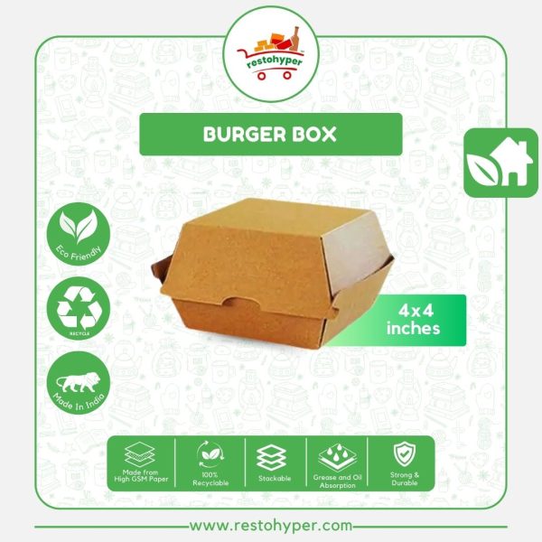 burger box 4x4 inches